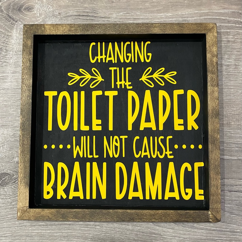 Handcrafted wood sign